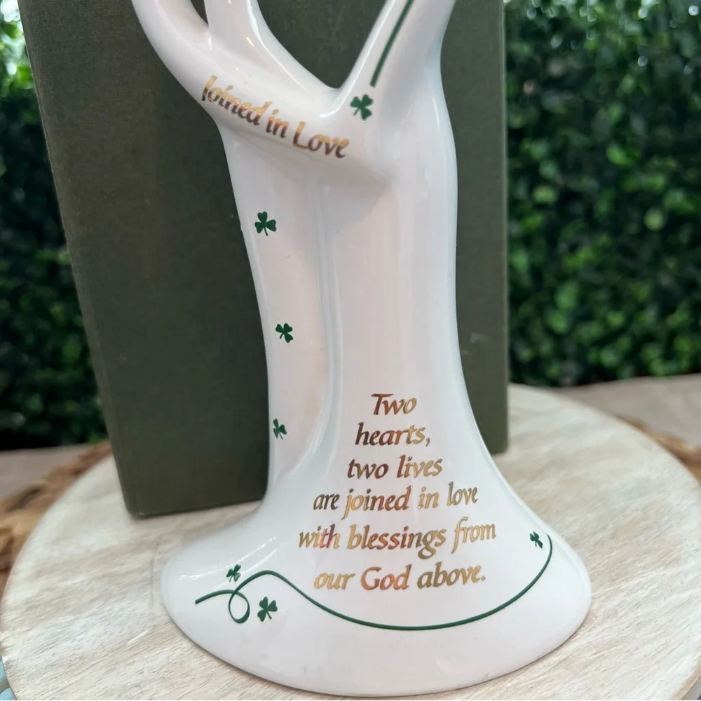 Joined in Love Wedding Cake Topper Bell | Table Accent | Shamrocks and Heart